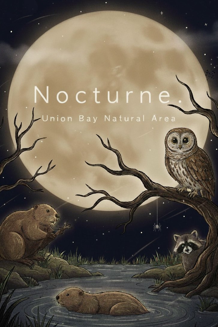 Nocturne: Union Bay Natural Area — Official Poster